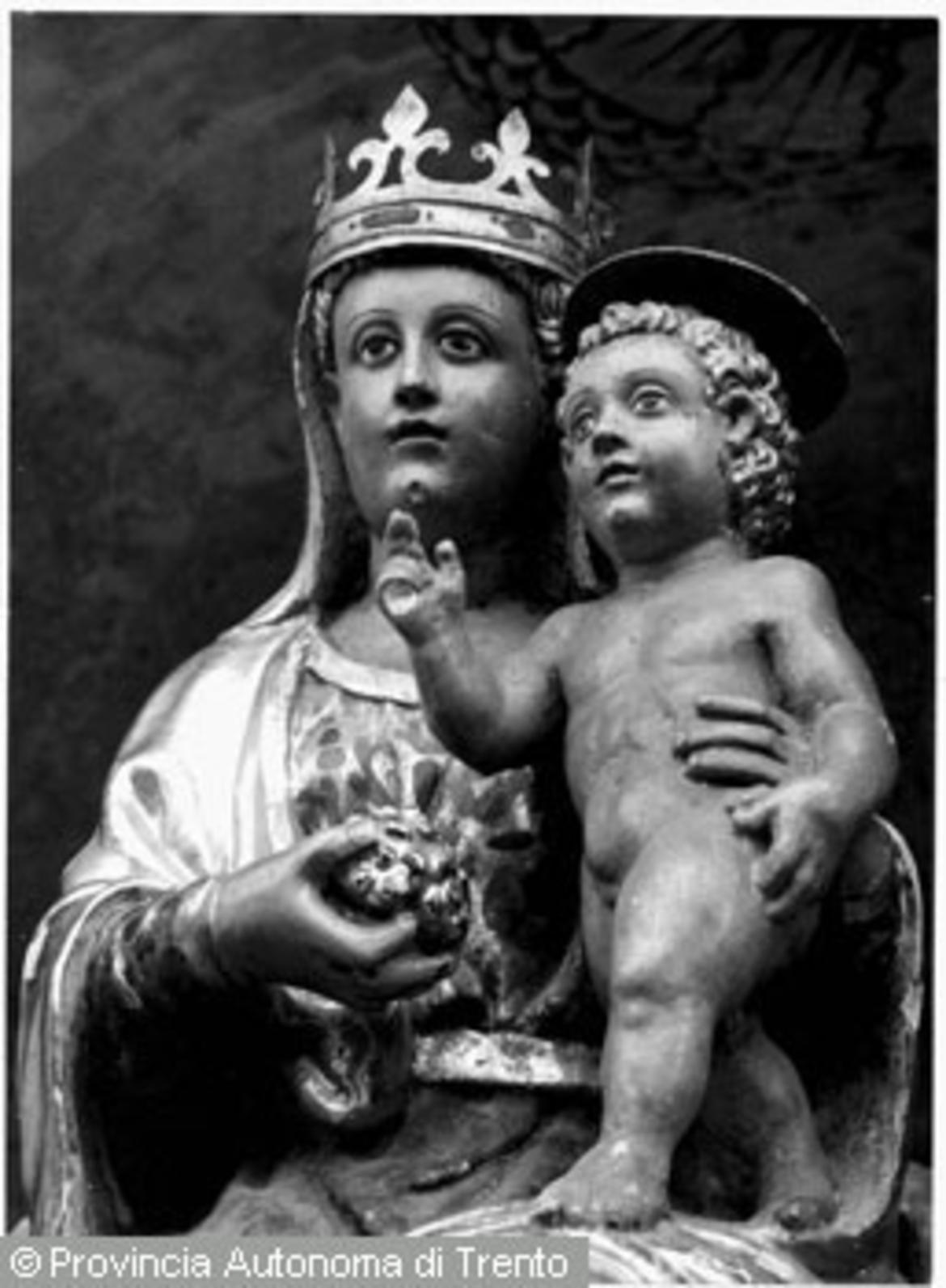 CARISOLO CHIESA DI SANTO STEFANO SCULTURA RAFFIGURANTE MADONNA CON